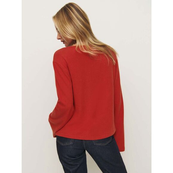 Reformation Eternity Knit Top in Sun-dried Tomato Size XS - Picture 3 of 8